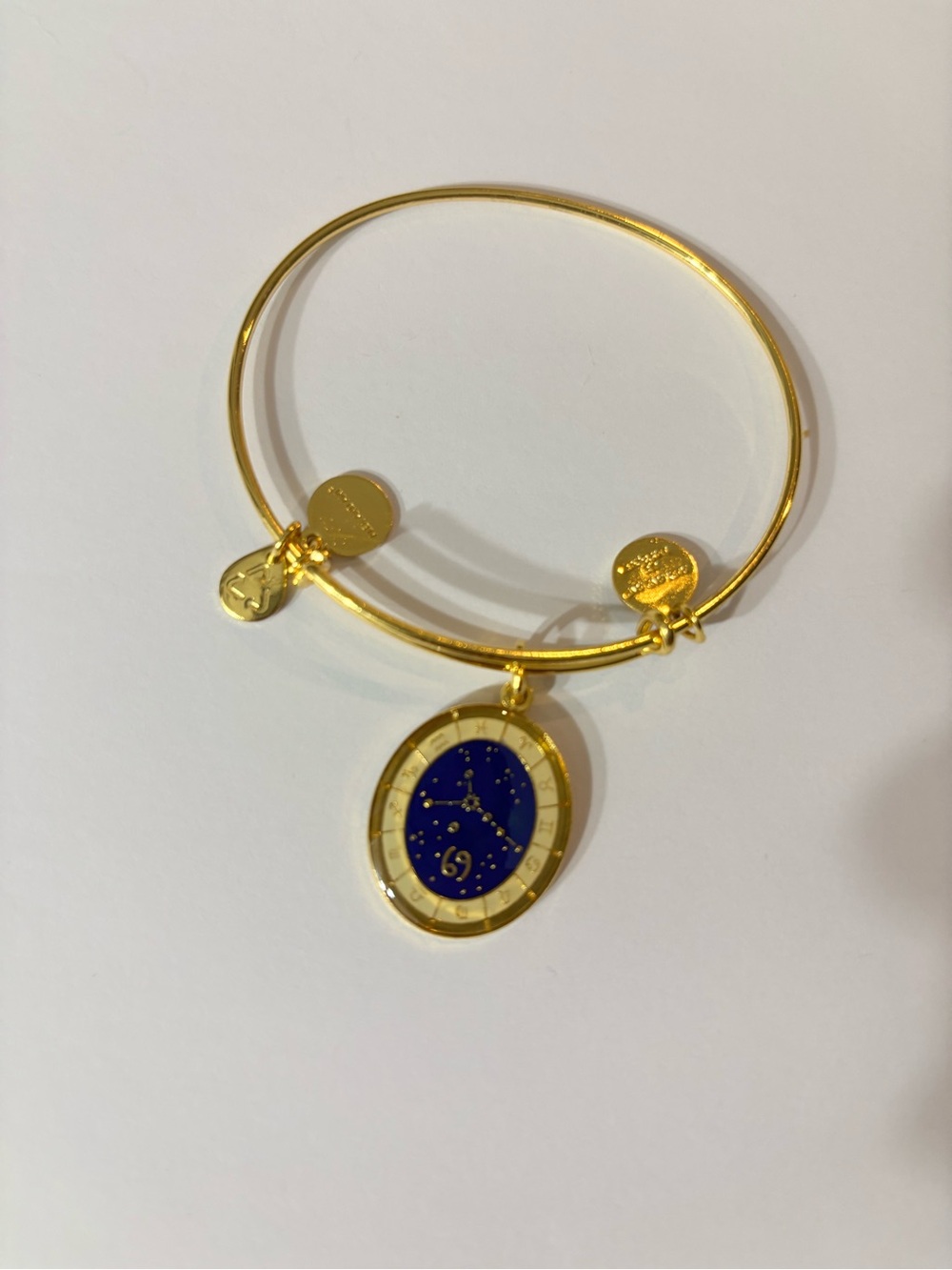Gold-Tone Bracelet with Navy Zodiac Charm